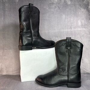 Ariat Black Western Cowboy Boots Leather Pull On Womens 6.5 C Wide